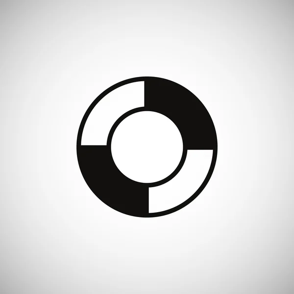 Záchranný kruh. gumovou kroužek ikona — Stockový vektor