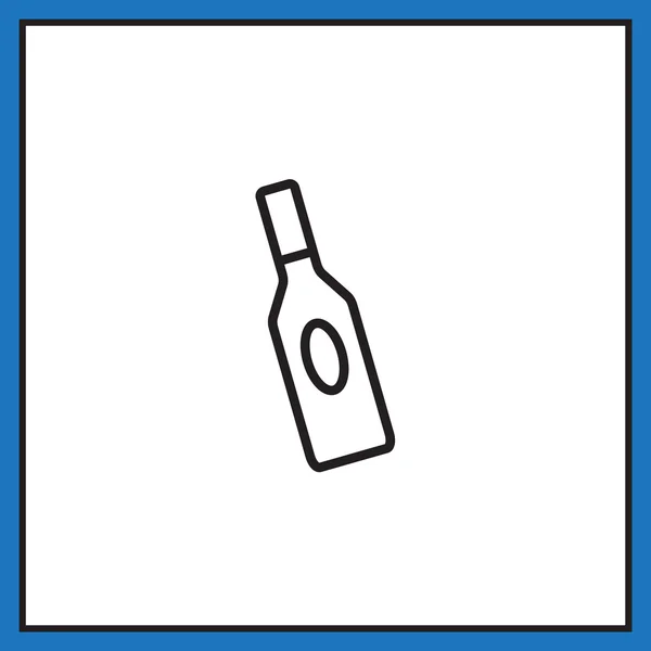 液体のアイコンのためのガラスのボトル — ストックベクタ