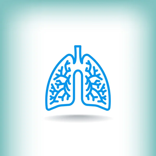 Icono de pulmones humanos — Vector de stock