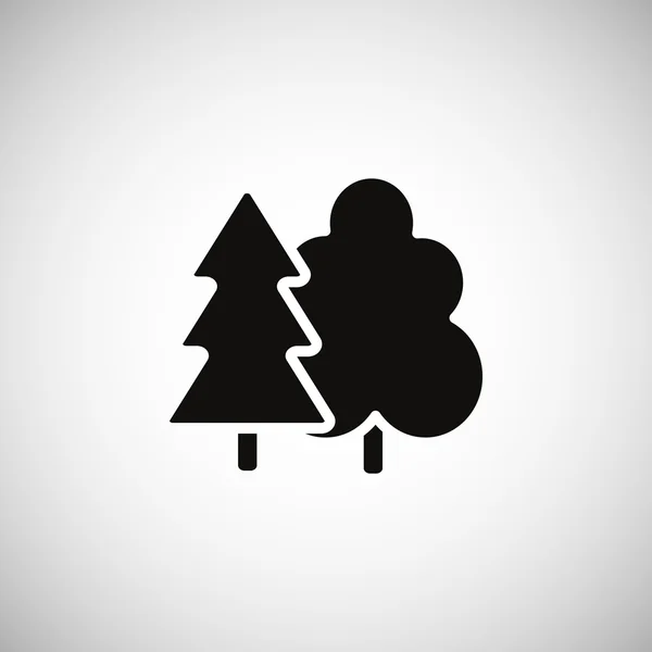 Skogen silhuetter ikonen — Stock vektor
