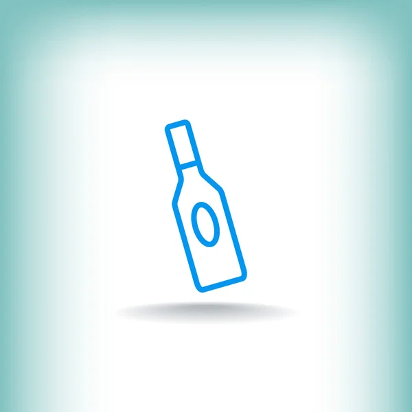 Bottle of glass for liquid icon — Stock Vector