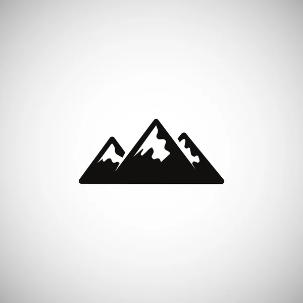 Montañas icono de senderismo — Archivo Imágenes Vectoriales