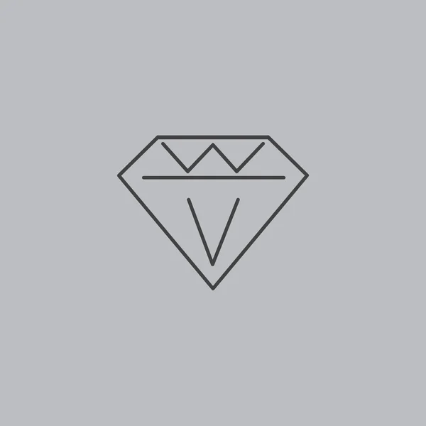 Diamond web Icon — Stock Vector
