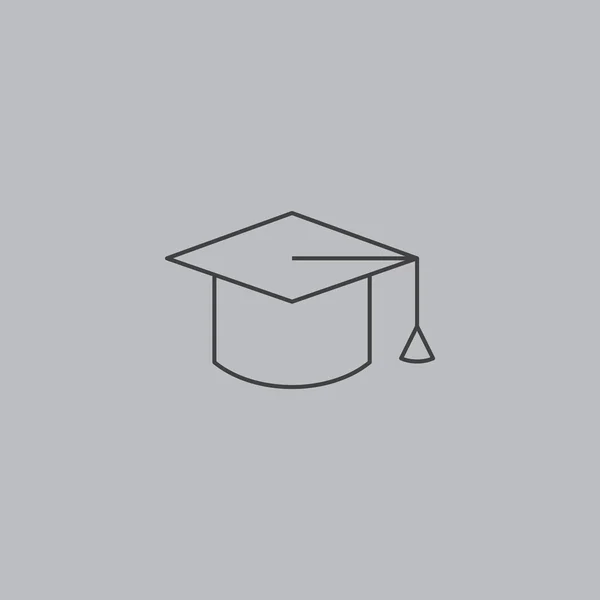 Studenta klobouk ikona — Stockový vektor