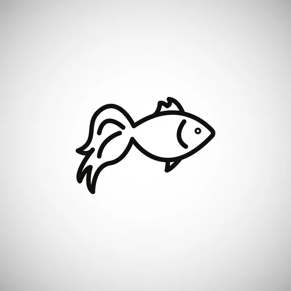 Aquarium poisson icône — Image vectorielle