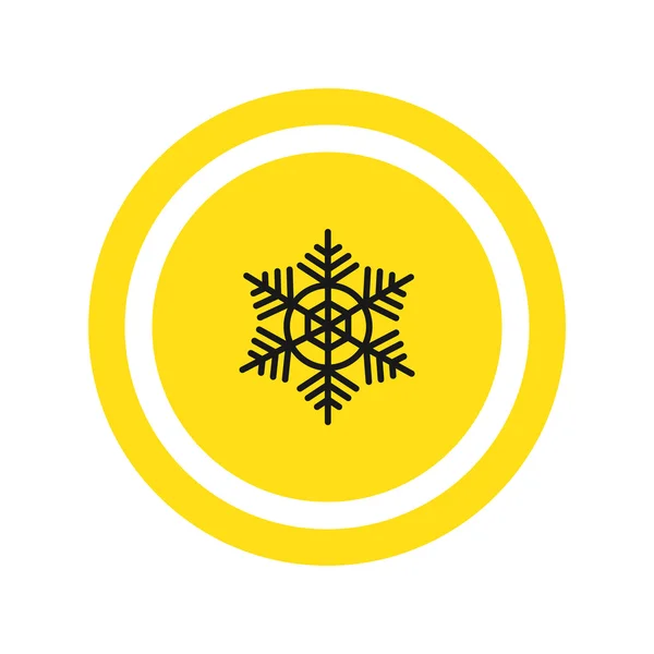 Kontur snöflinga ikonen — Stock vektor