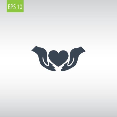 Kalp şekli el simgesi