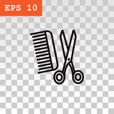 tarak ve makas simgesi