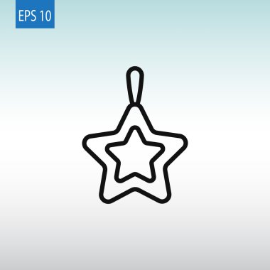 Noel yıldızı simge. 