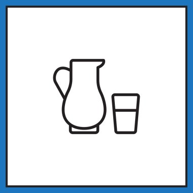 sürahi ve bardak süt simgesi