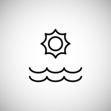 Yaz güneş ve deniz simgeler