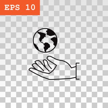 el ele tutuşan dünya simgesi