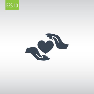 Kalp şekli el simgesi