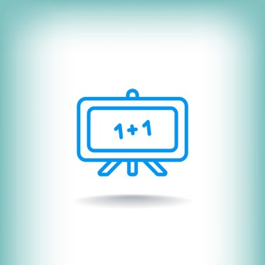 Beyaz tahta simge, düz tasarım