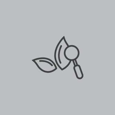 Büyüteç simgesiyle botanik