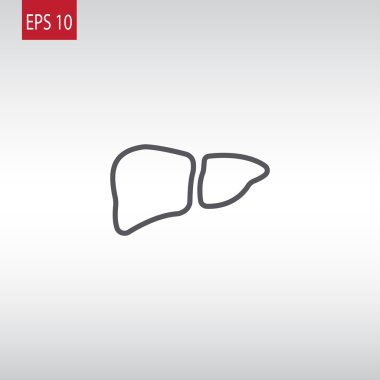 İnsan karaciğer organ simgesi