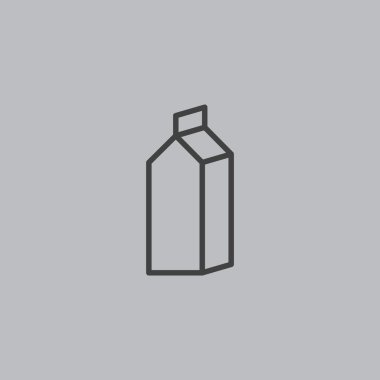 Süt simgesi için ambalaj kapsayıcı