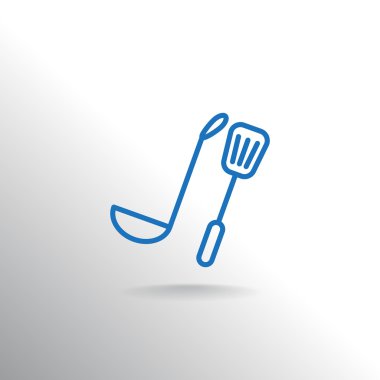 Kepçe ve spatula simgesi