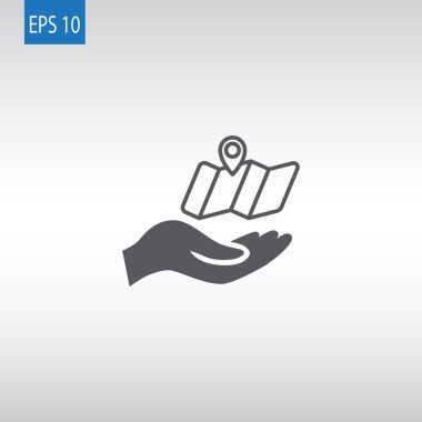 Konumu harita simgesi