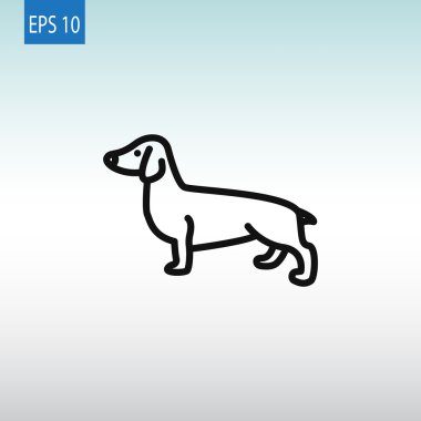 Dachshund köpek simgesi. 