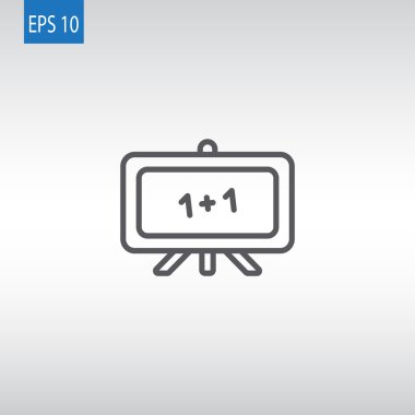 Beyaz tahta simge, düz tasarım