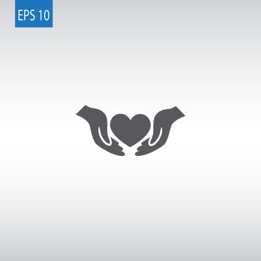 Kalp şekli el simgesi