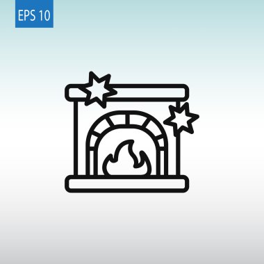 Noel şömine simgesi