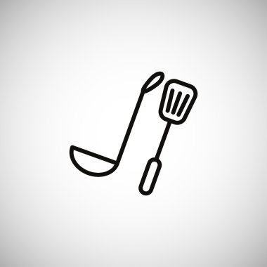 Kepçe ve spatula simgesi