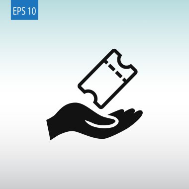 Bilet simgesi el tutar