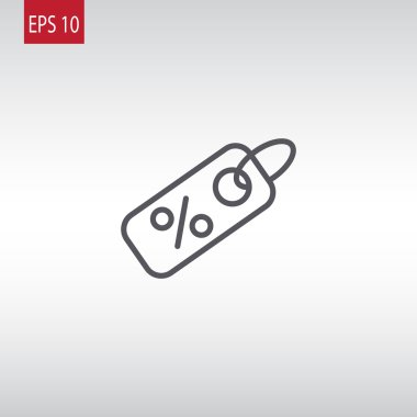 yüzde işareti, web simgesi indirim. 