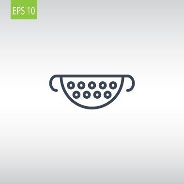 mutfak kevgir kap simgesi