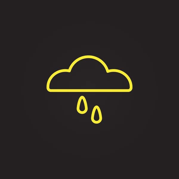 Icona nuvola e pioggia — Vettoriale Stock