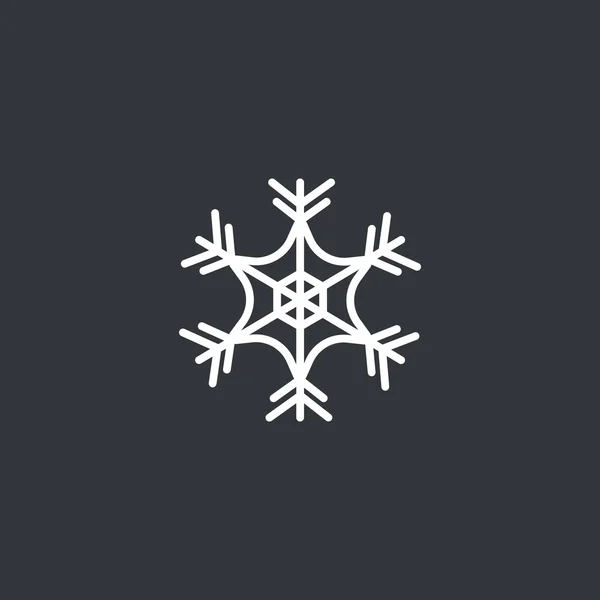 Invierno Copo de nieve icono — Vector de stock