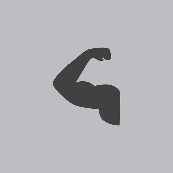 Tělocvična ikona s ikonou lidské paže — Stockový vektor