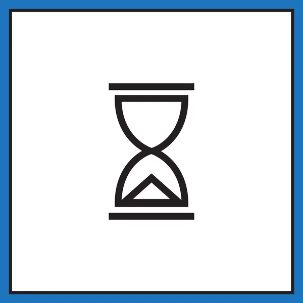 Vidrio de arena, icono de reloj de arena — Archivo Imágenes Vectoriales