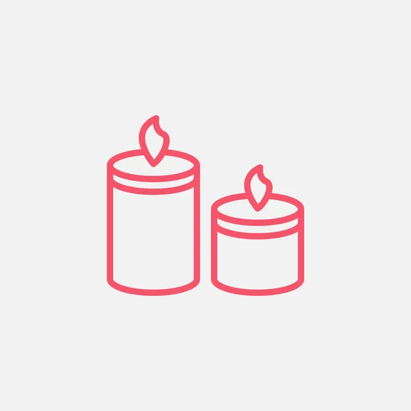 Burning candles icon — Stock Vector
