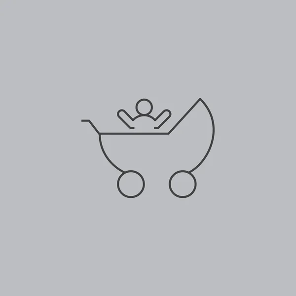 Carrinho com ícone de bebê —  Vetores de Stock