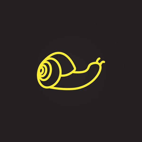 Escargot, icône de limace — Image vectorielle
