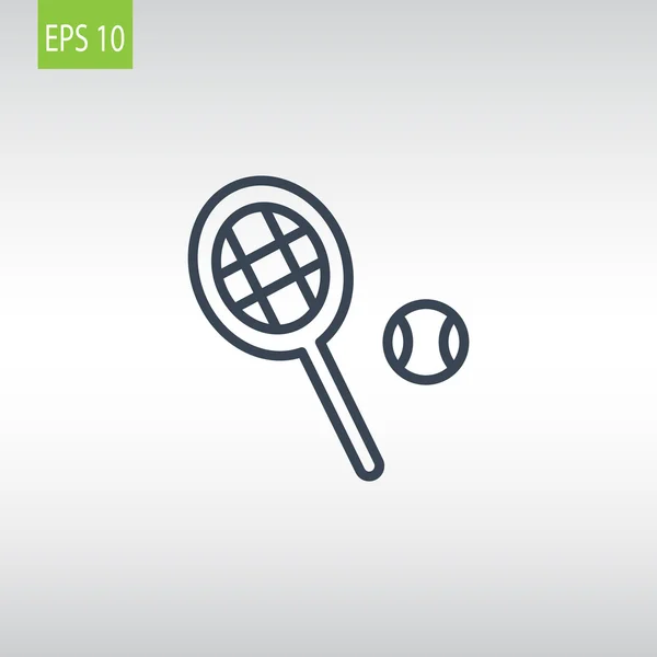 Tennisracket en bal pictogram — Stockvector