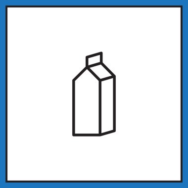 Süt simgesi için ambalaj kapsayıcı