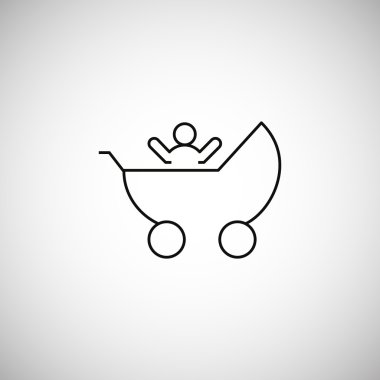 çocuk arabası bebek simgesiyle