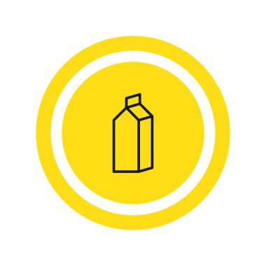 Süt simgesi için ambalaj kapsayıcı