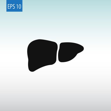 İnsan karaciğer organ simgesi