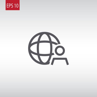 küresel iş simgesi