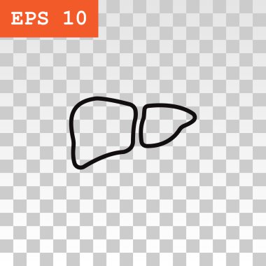 İnsan karaciğer organ simgesi