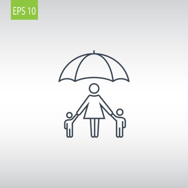 Aile şemsiye simgesinin altında.