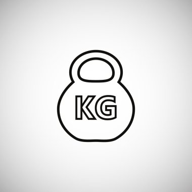 Spor ağırlık kettlebell simgesi