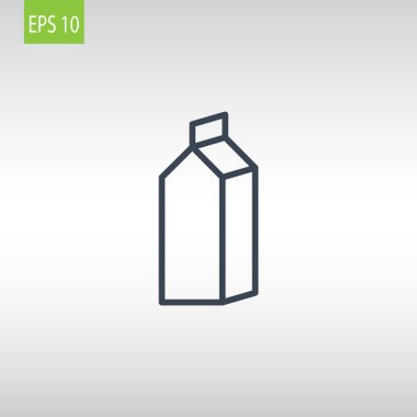 Süt simgesi için ambalaj kapsayıcı