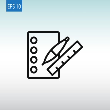 Not defteri simgesi eğitim araçları