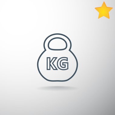 Spor ağırlık kettlebell simgesi